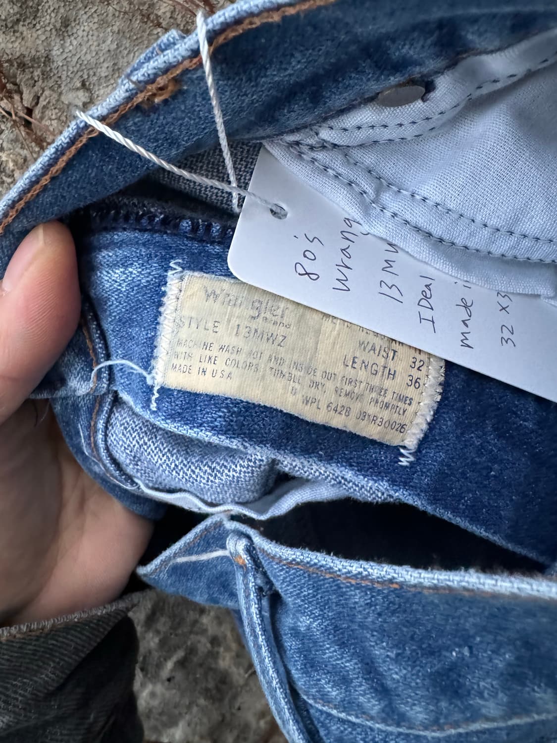 80s 랭글러 usa 빈티지 13mwz 카우보이컷 웨스턴 데님 팬츠 상품이미지9