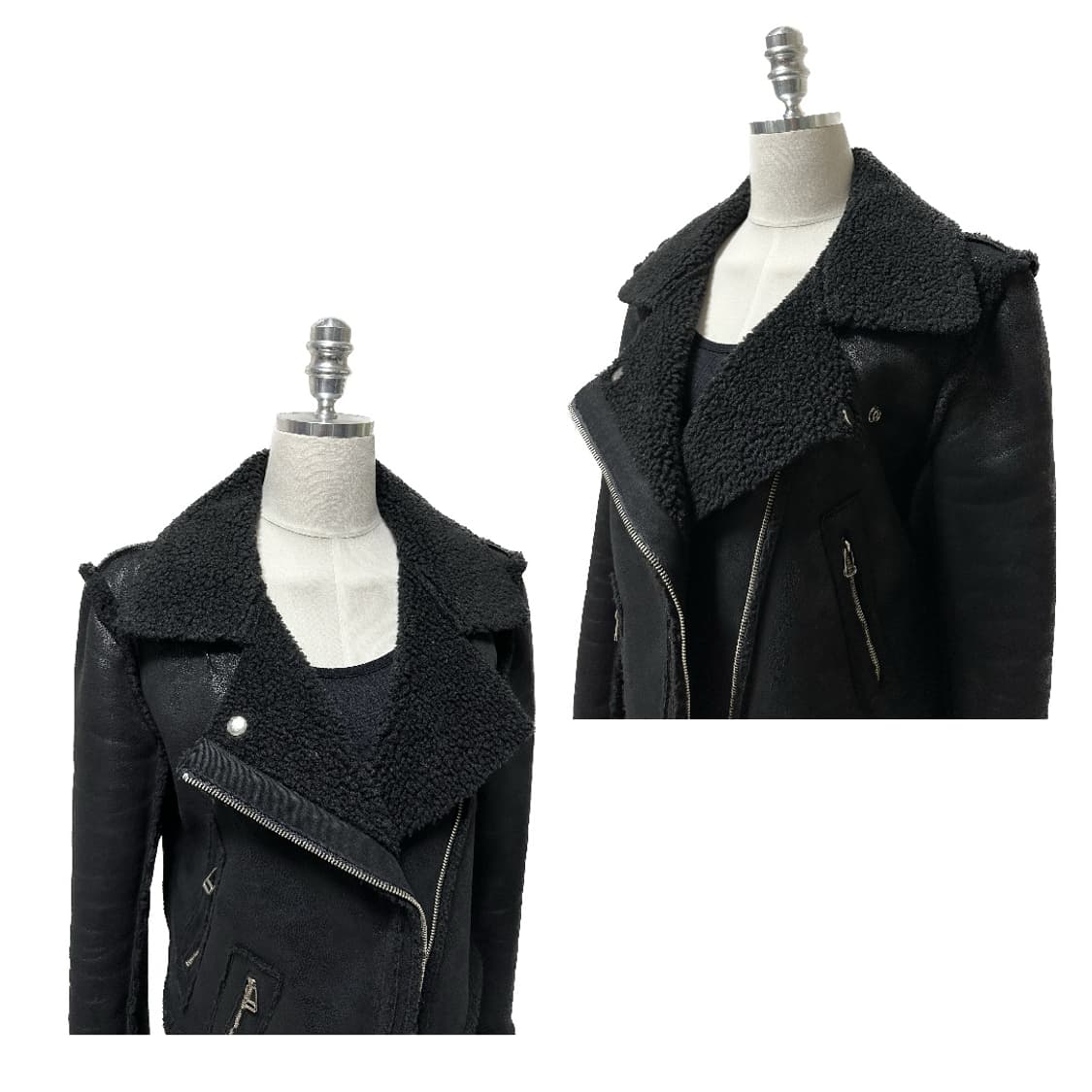 블랙 양털 무스탕 상품이미지3