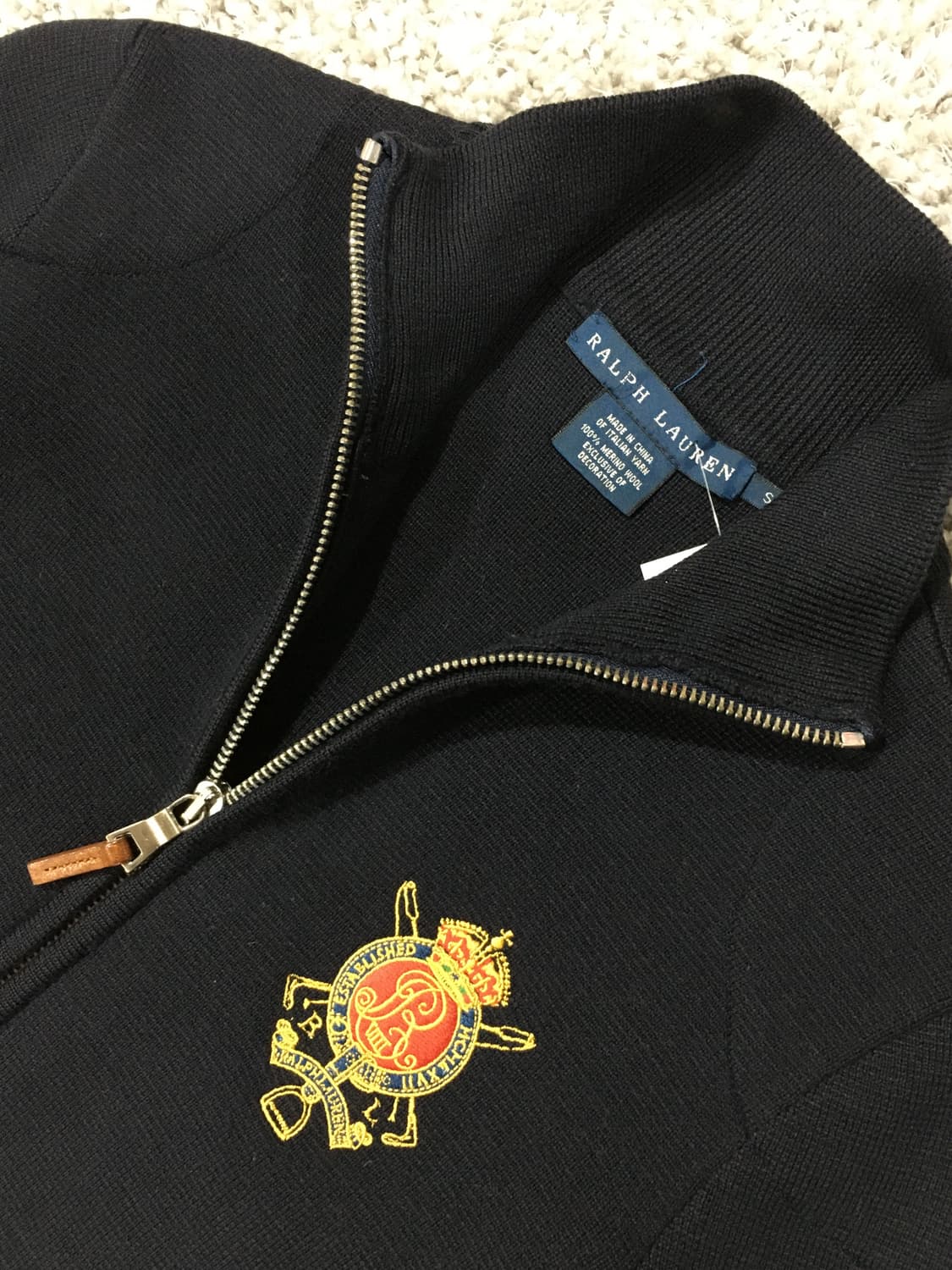 폴로 랄프로렌 네이비 니트 집업 상품이미지4