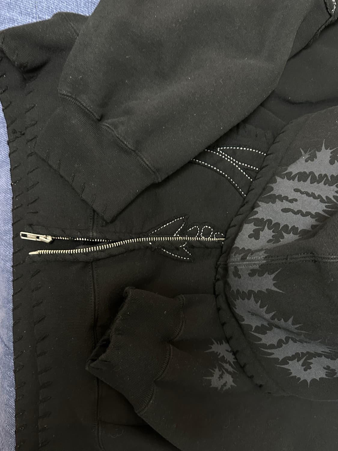 슈프림 요지 야마모토 집업 후드 블랙 L 상품이미지2