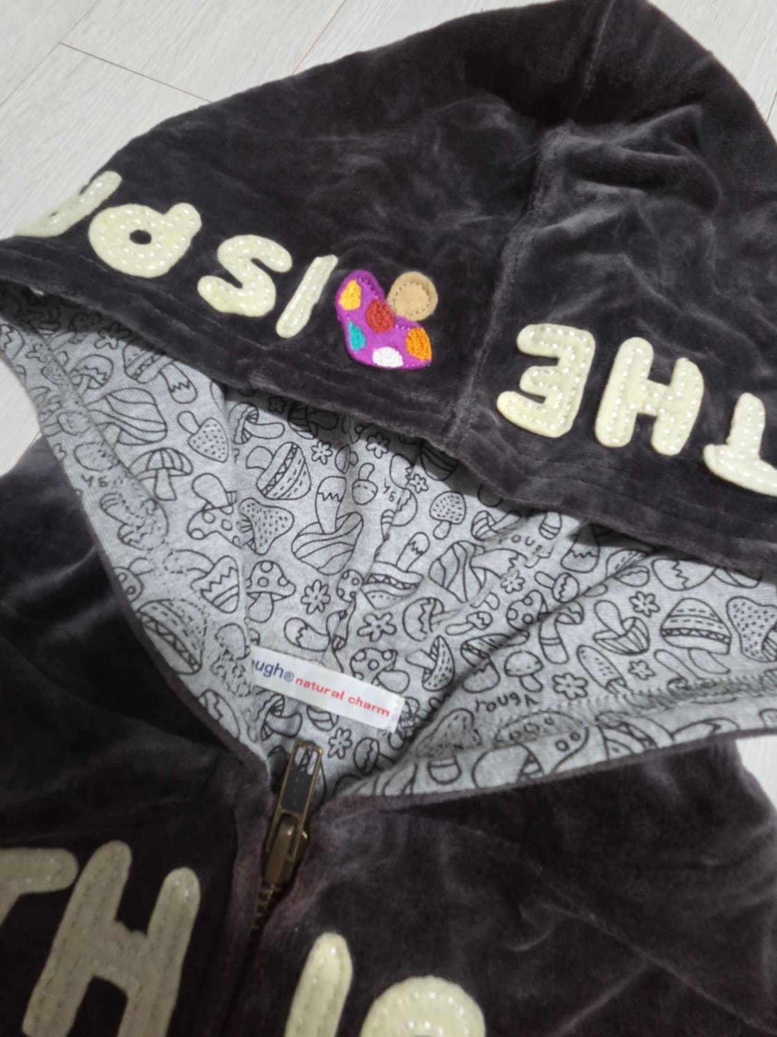 rough 버섯 패치 후드집업 상품이미지6