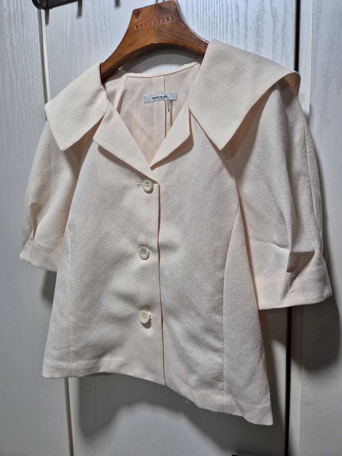 (세일)(새상품)코벳블랑 반팔 블라우스 아이보리 상품이미지5