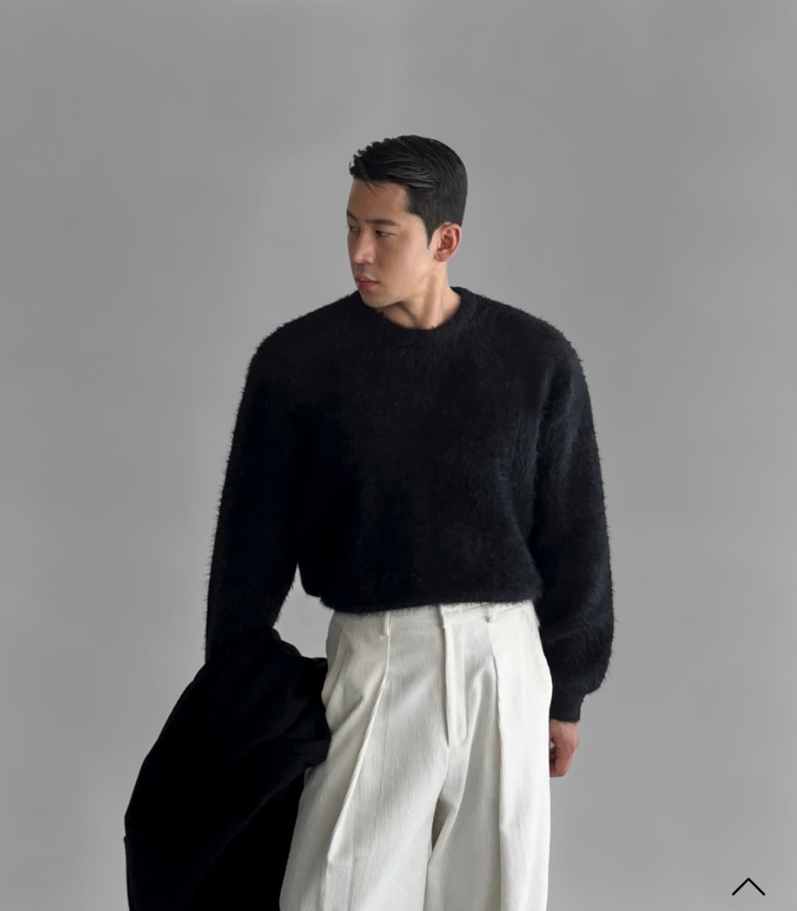 바우로 앙고라 니트 블랙 (FREE) 상품이미지3