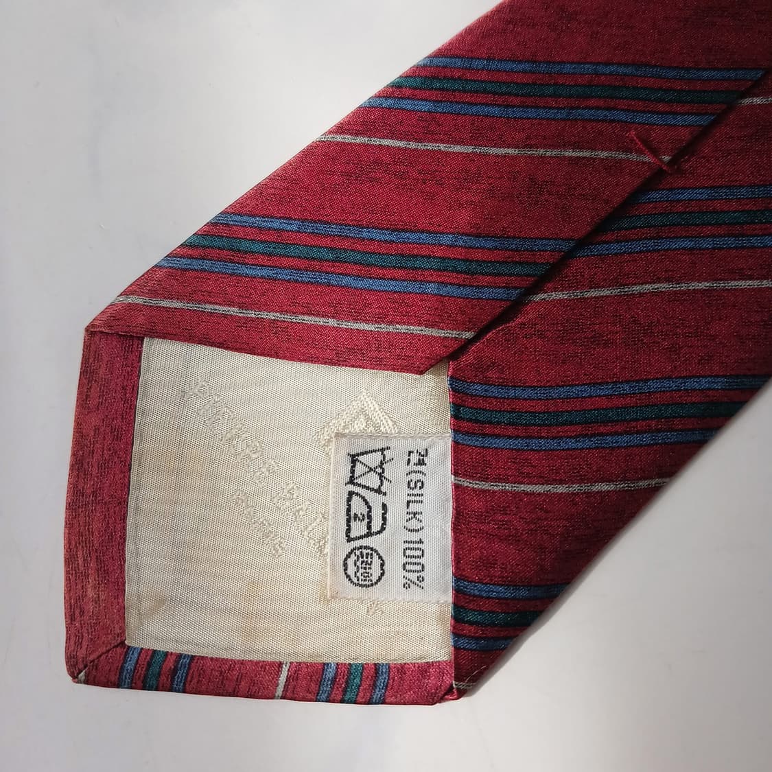 피에르 발망 실크 레드 스트라이프 넥타이 8cm B등급 E765
 상품이미지6