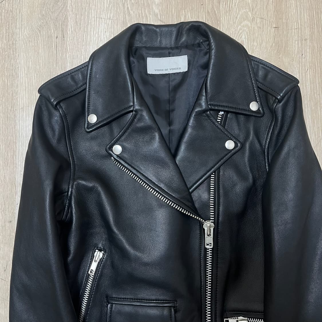 보이스 오브 보이스 여성 양가죽 더블 라이더 가죽자켓 82-94-160 상품이미지2