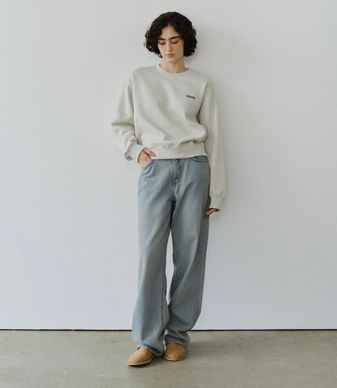 URAGO 유라고 Washed denim 워시드 루즈 데님 팬츠 청바지 상품이미지2