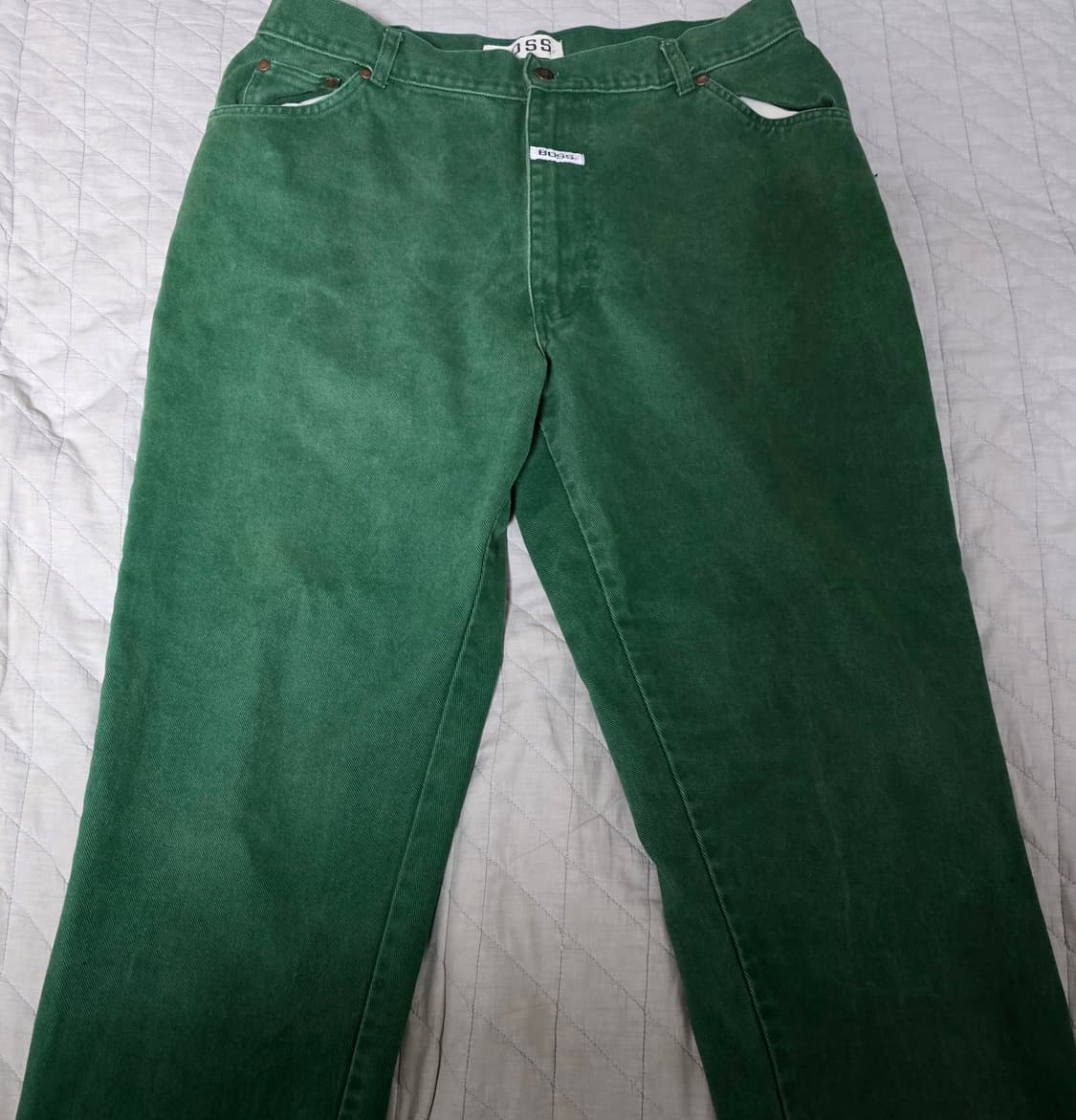 [38] 90s 빈티지 BOSS 보스 배기핏 팬츠 그린 상품이미지1