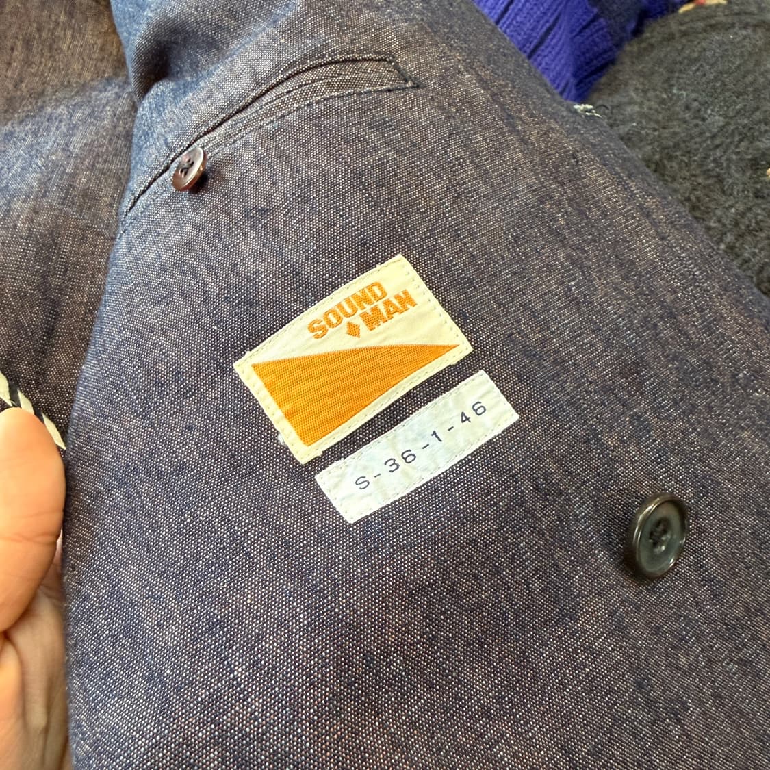 1930 베이스 사운드맨 데님 자켓 상품이미지6