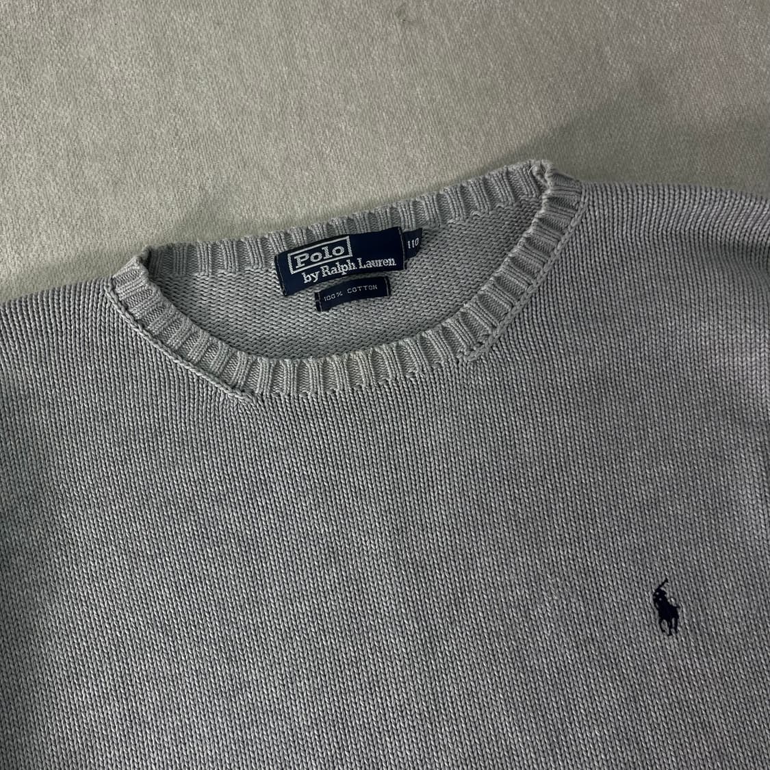 110 폴로랄프로렌 그레이 코튼 니트 상품이미지2