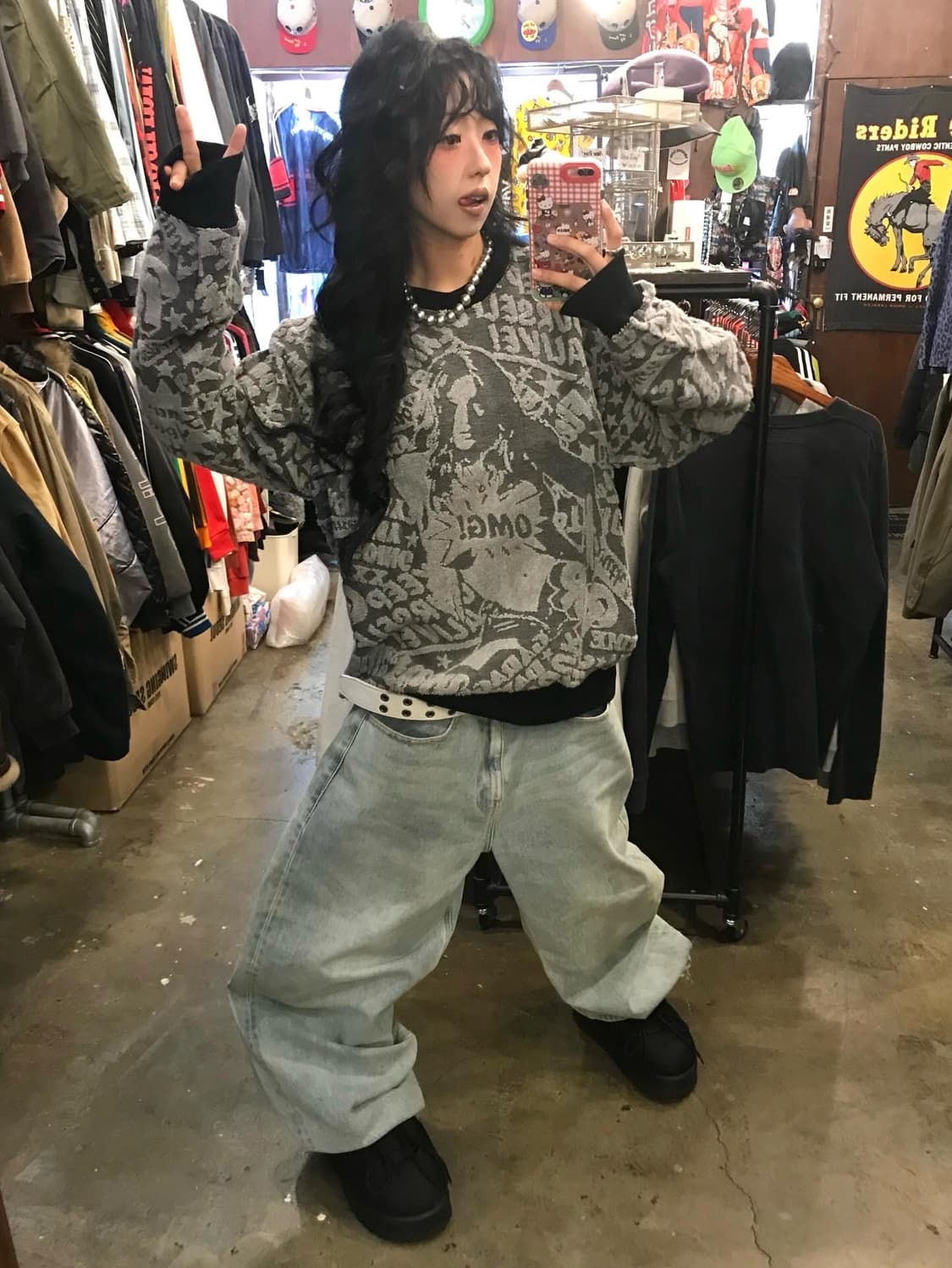 Hysteric Glamour Jacquard Logo Knit 상품이미지2