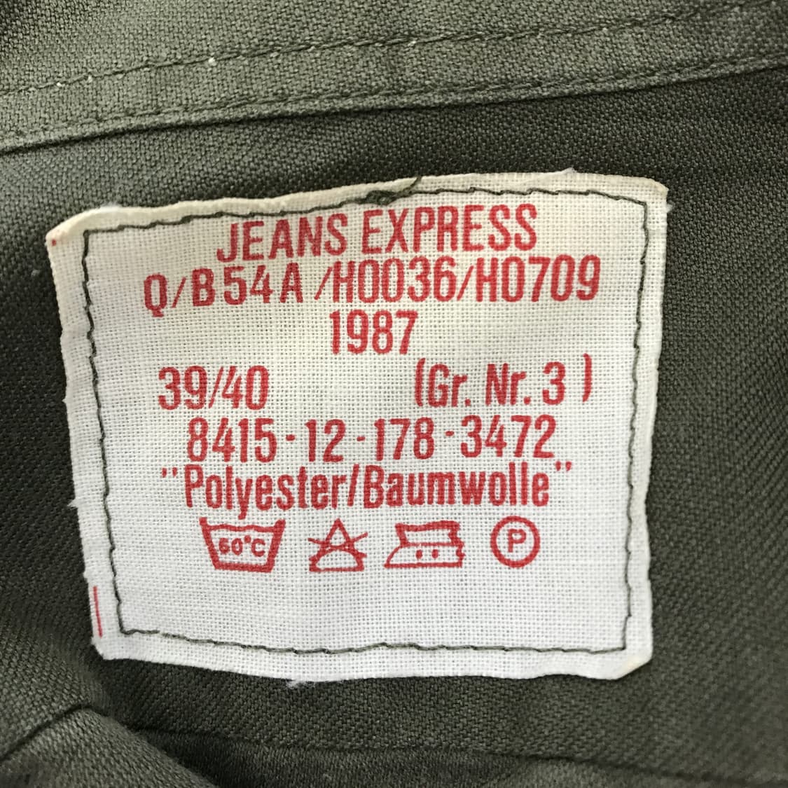 80s 독일군 밀리터리 셔츠 [100-105] 상품이미지4