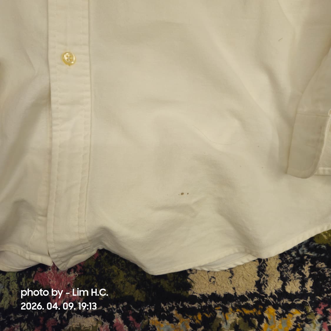 폴로  화이트 옥스포드 남방 2XL 상품이미지3