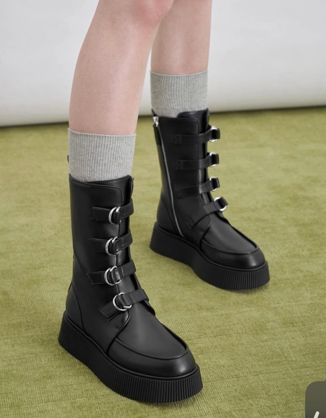 한소희 착용 찰스앤키스 코르도바 버클 플랫폼 부츠 230 상품이미지3