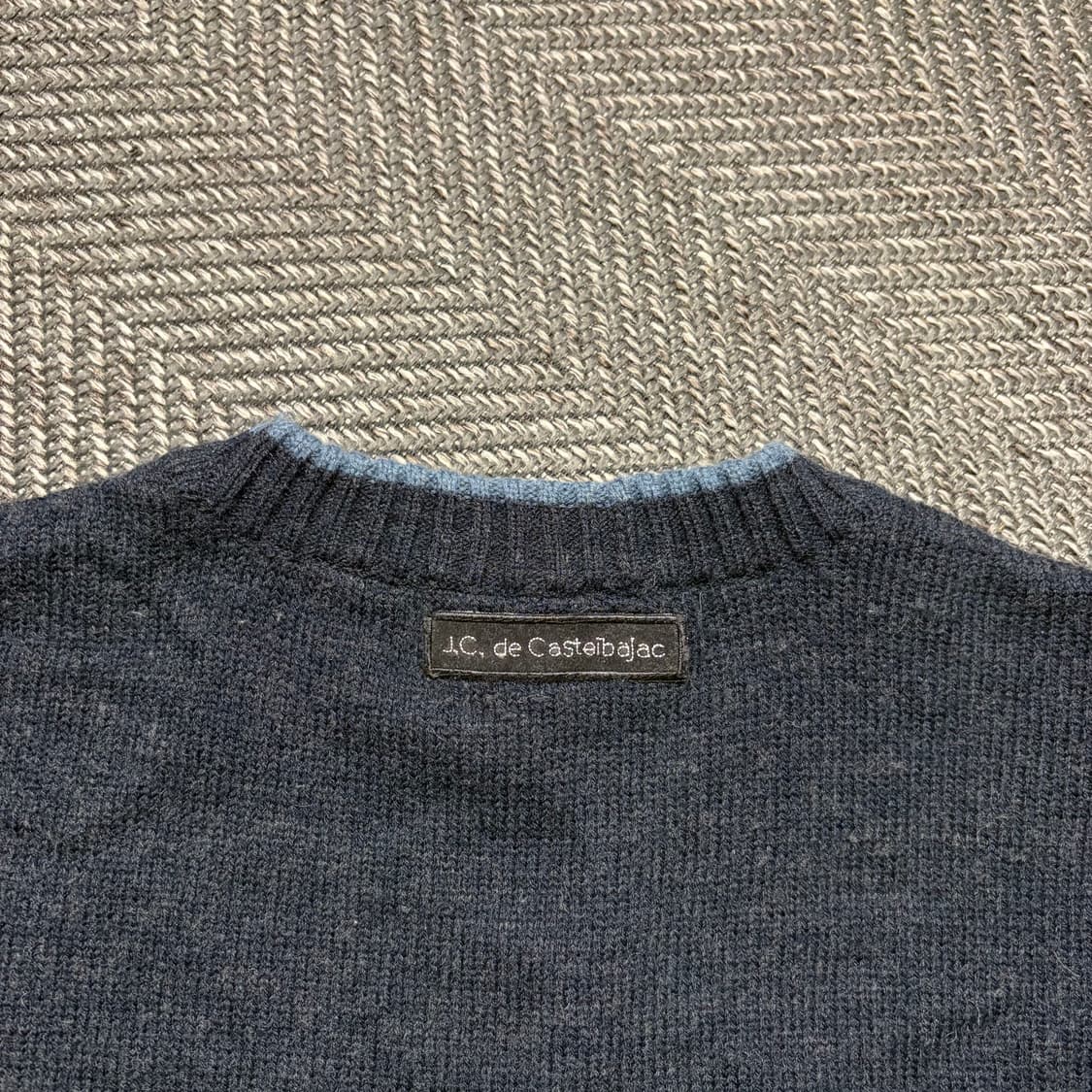 90s 장 샤를르 드 카스텔바작 빈티지 네이비 스웨터(L) 상품이미지5