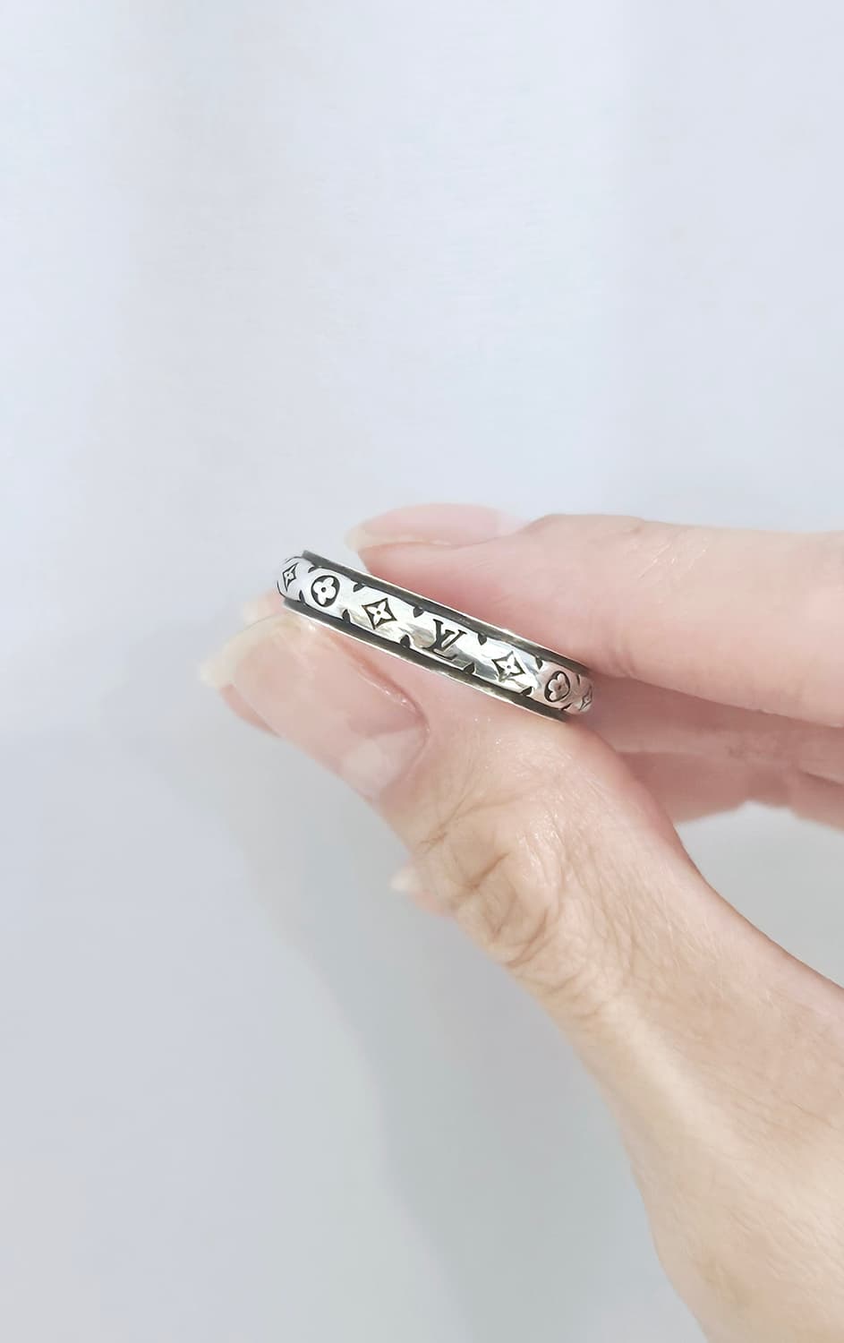 루이비통 925실버 LV 밤부 반지 L(국내 약22호) [정품/풀세트] 상품이미지8