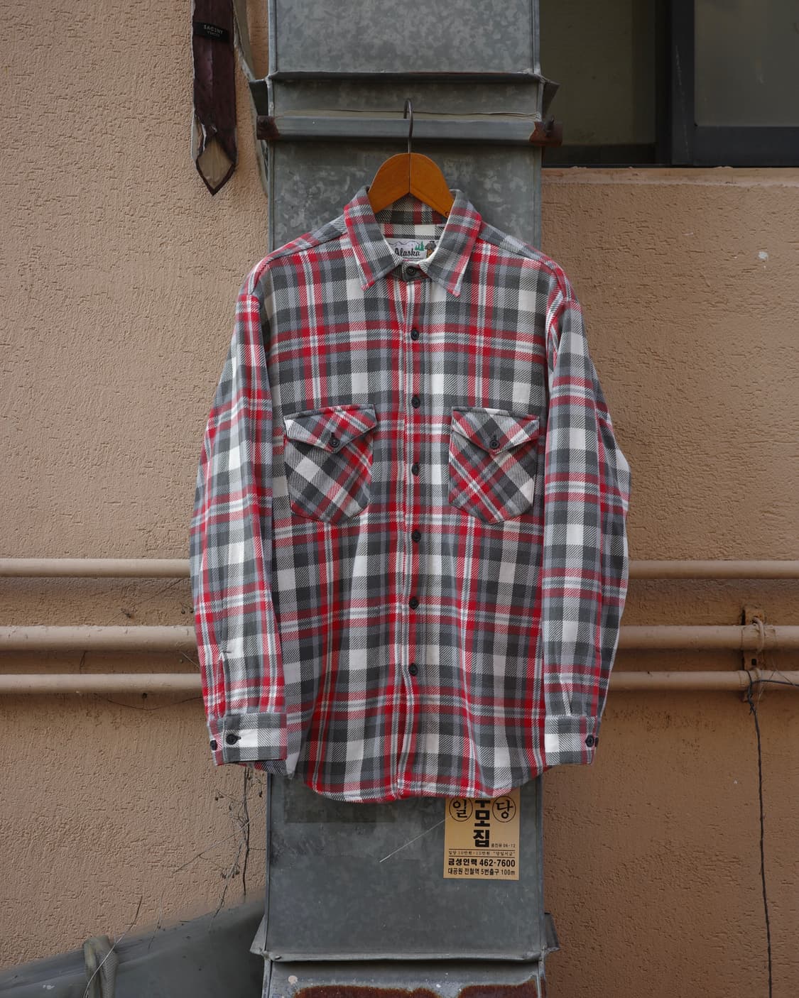 80s 리바이스 알래스카 체크 플란넬 셔츠 상품이미지1