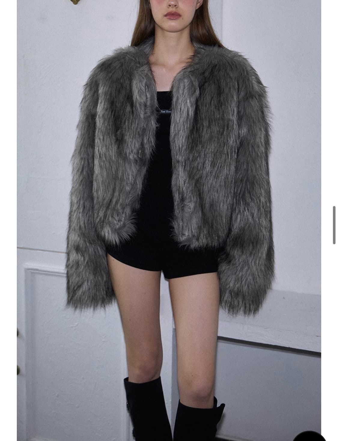 로제프란츠 퍼자켓 overfit fur jacket gray 상품이미지6