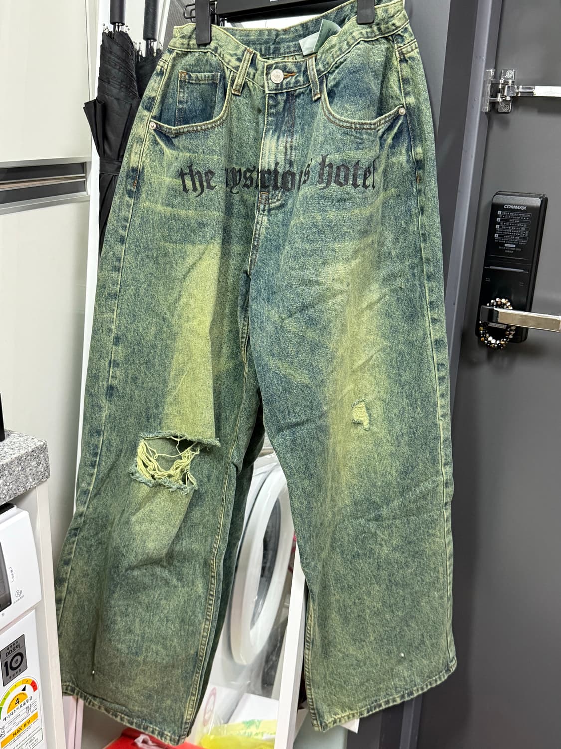 더 미스테리어스 호텔 YELLOW WASHING JEANS 1size 상품이미지1