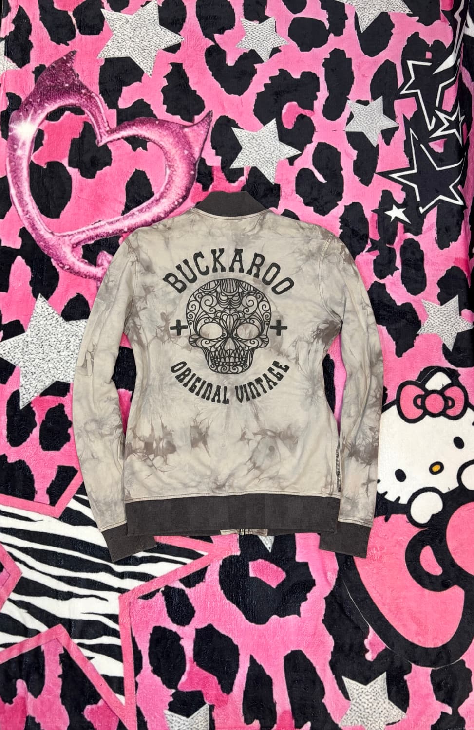BUCKAROO tie-dye skull embroidery zip up 상품이미지2