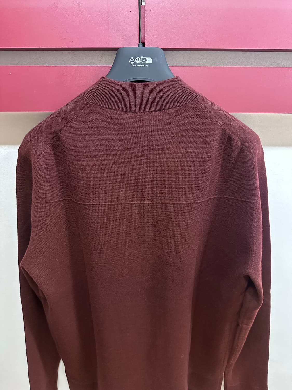 [새상품] 캘빈클라인 남성 하프넥 버건디 울니트  (L/105) 상품이미지3