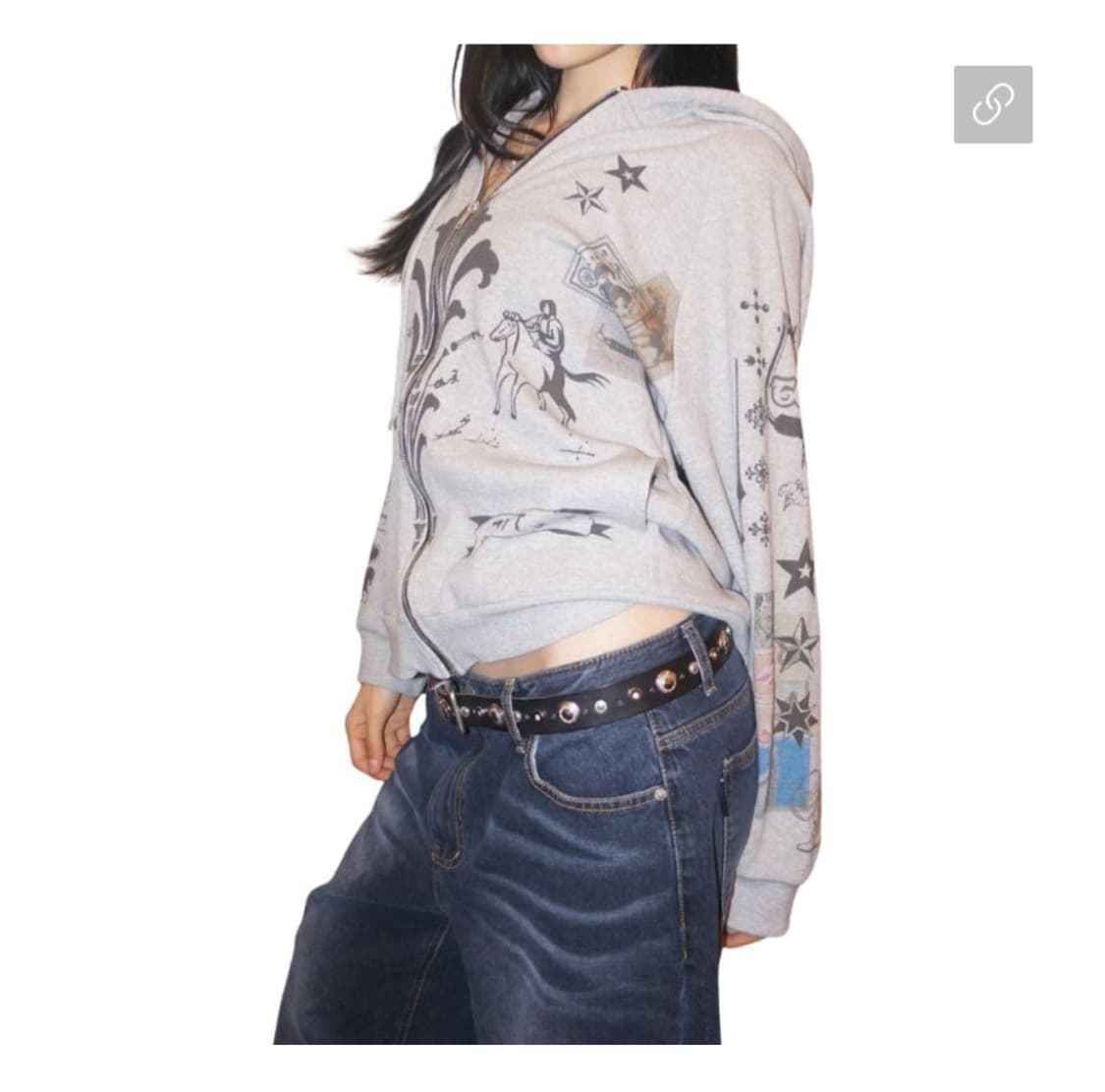 투머치택스 와플후드집업 그레이색상 (오늘하루만파격할인) 상품이미지2