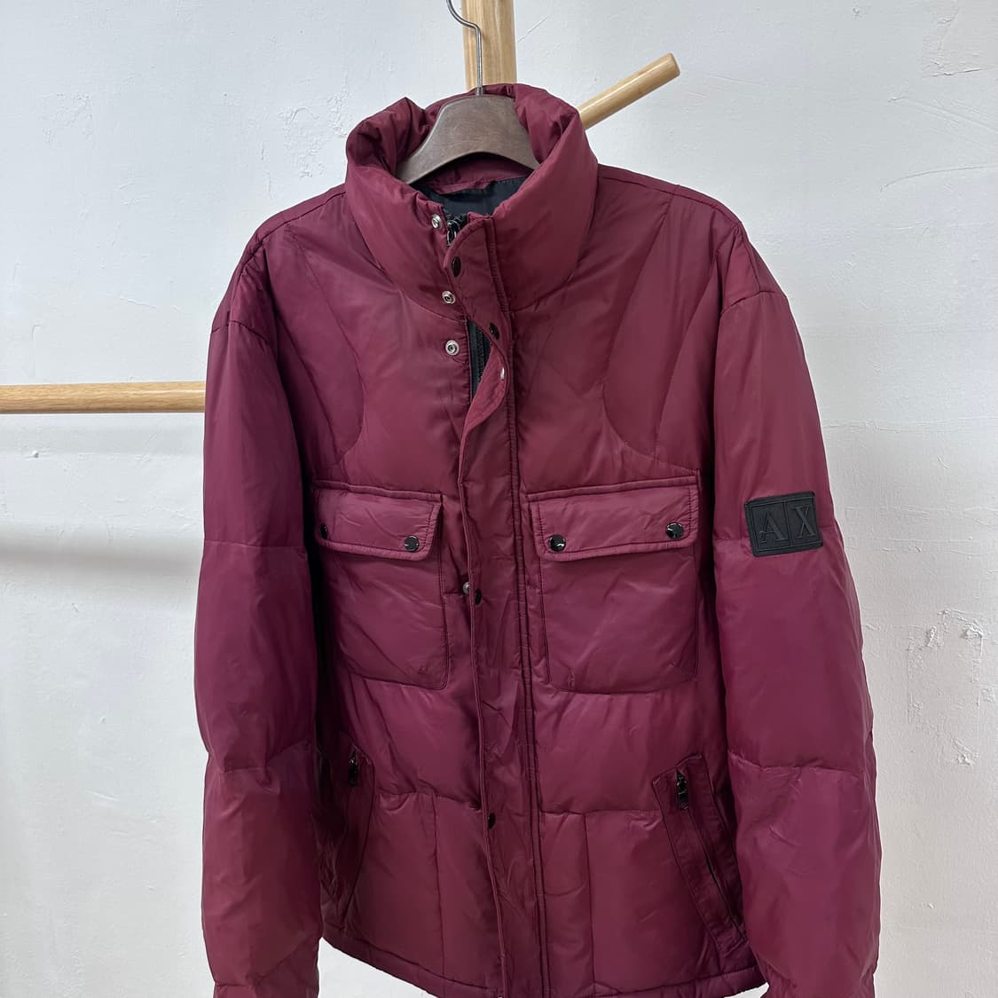 아르마니 익스체인지 버건디 다운 패딩 점퍼 M/M J12 상품이미지2