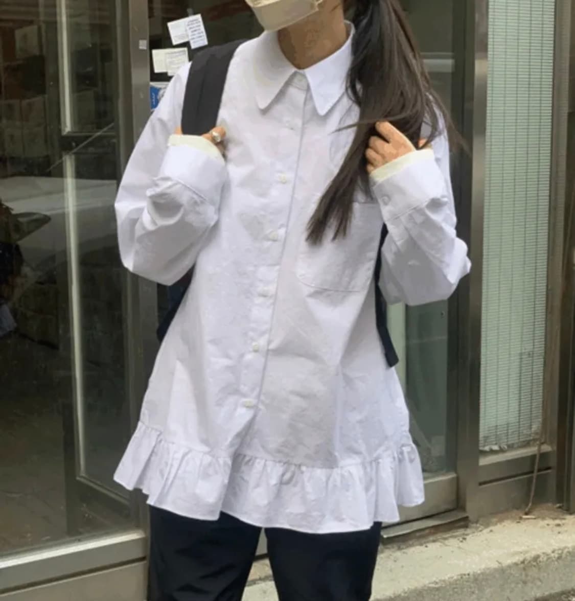 솔브 셔츠 프릴 원피스  상품이미지2