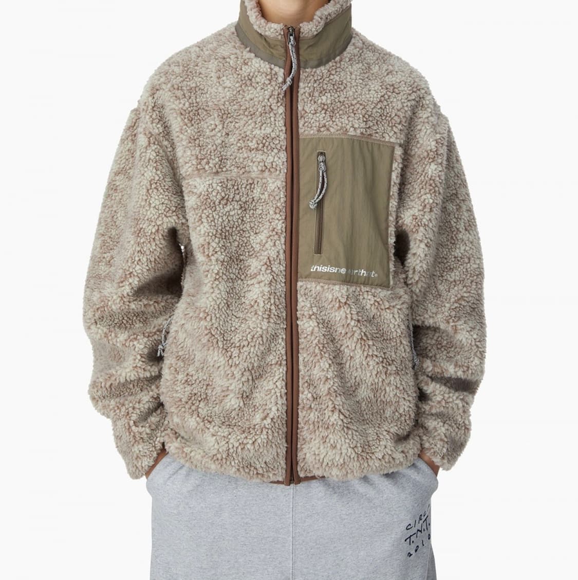 디스이즈네버댓 쉐르파 플리스 후리스 자켓 스톤 M 상품이미지4