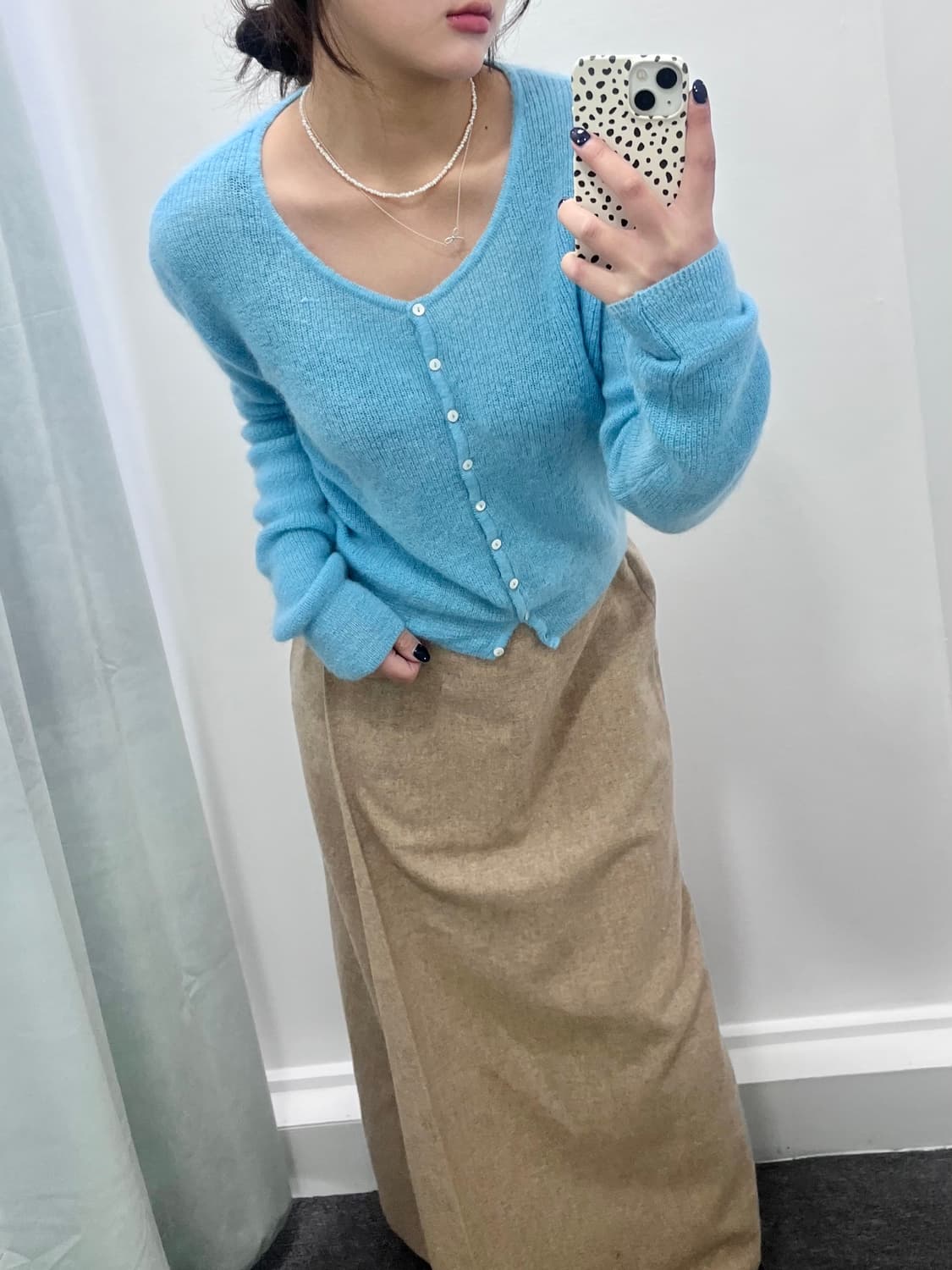 하늘색 가디건 상품이미지4