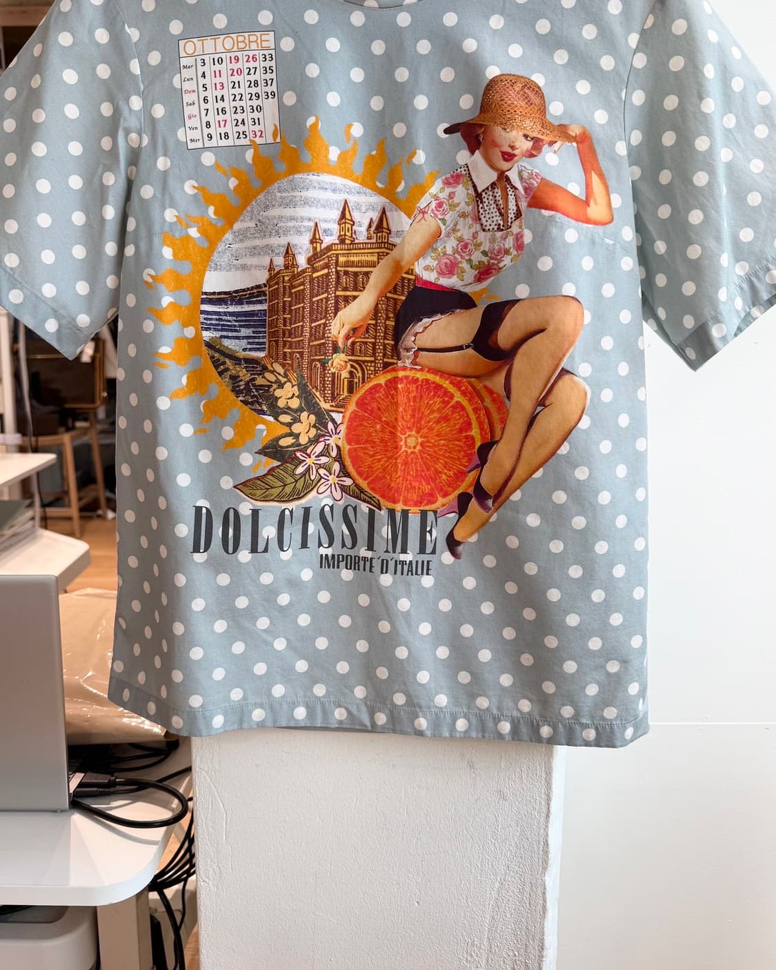 돌체앤가바나 블루 도트 비타 캘린더 걸 하프티  상품이미지6