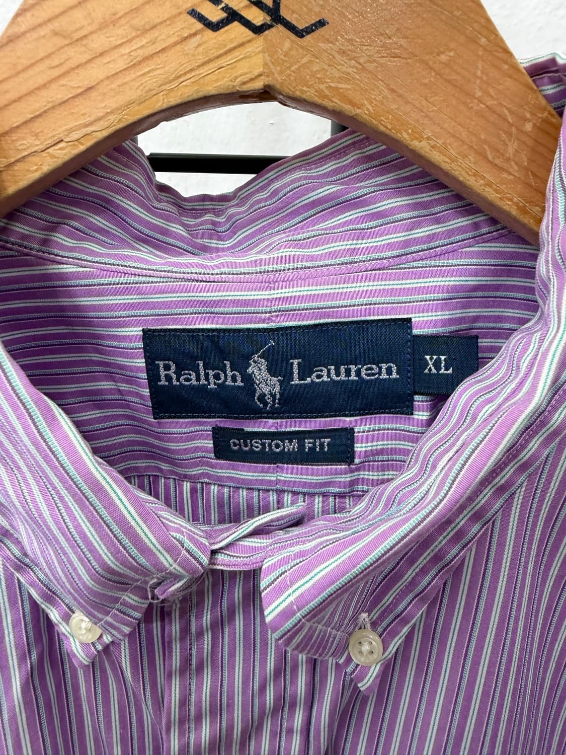 정품) 폴로랄프로렌 남성 스트라이프 셔츠 퍼플 XL 상품이미지6
