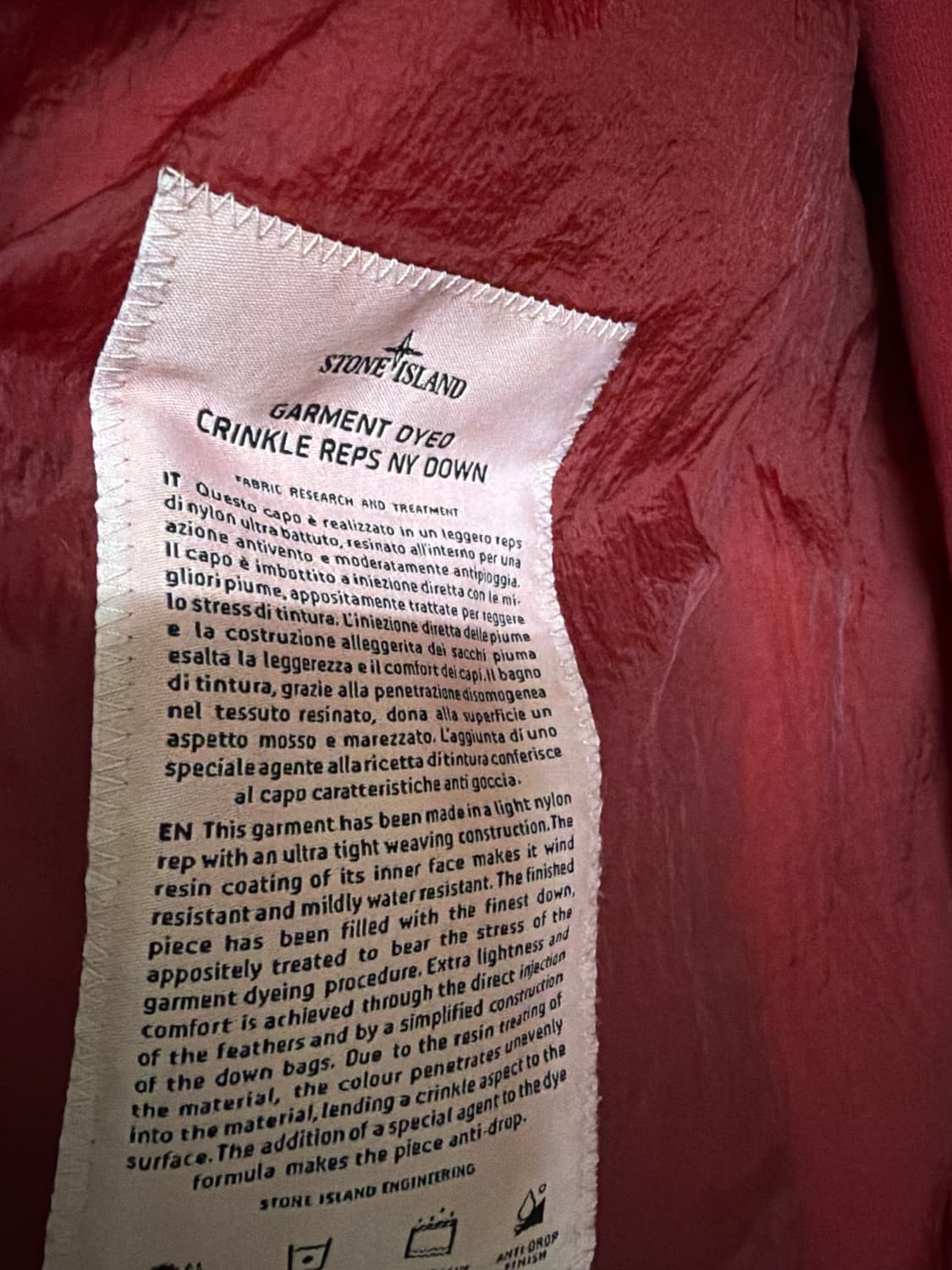 스톤아일랜드 크링클랩스 조끼패딩 L 상품이미지5