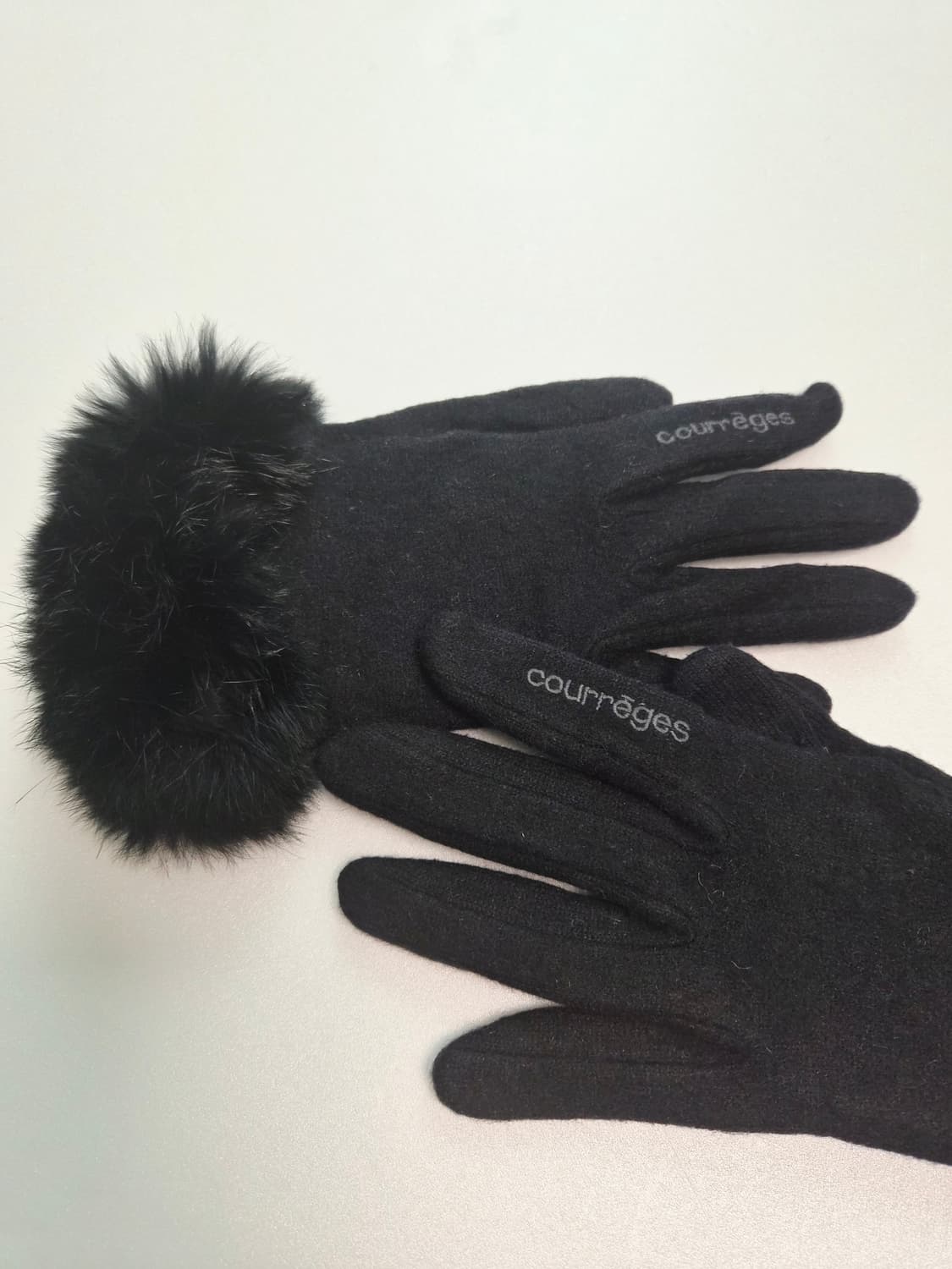 꾸레쥬 모직 토끼털 여성 장갑 상품이미지5