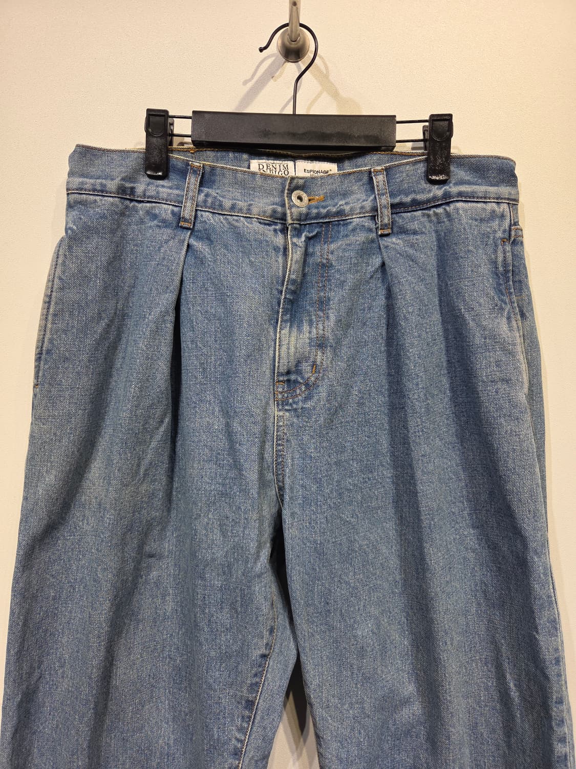 에스피오나지 x 데님인디고마스터 합작 원턱 와이드 데님 팬츠 상품이미지3