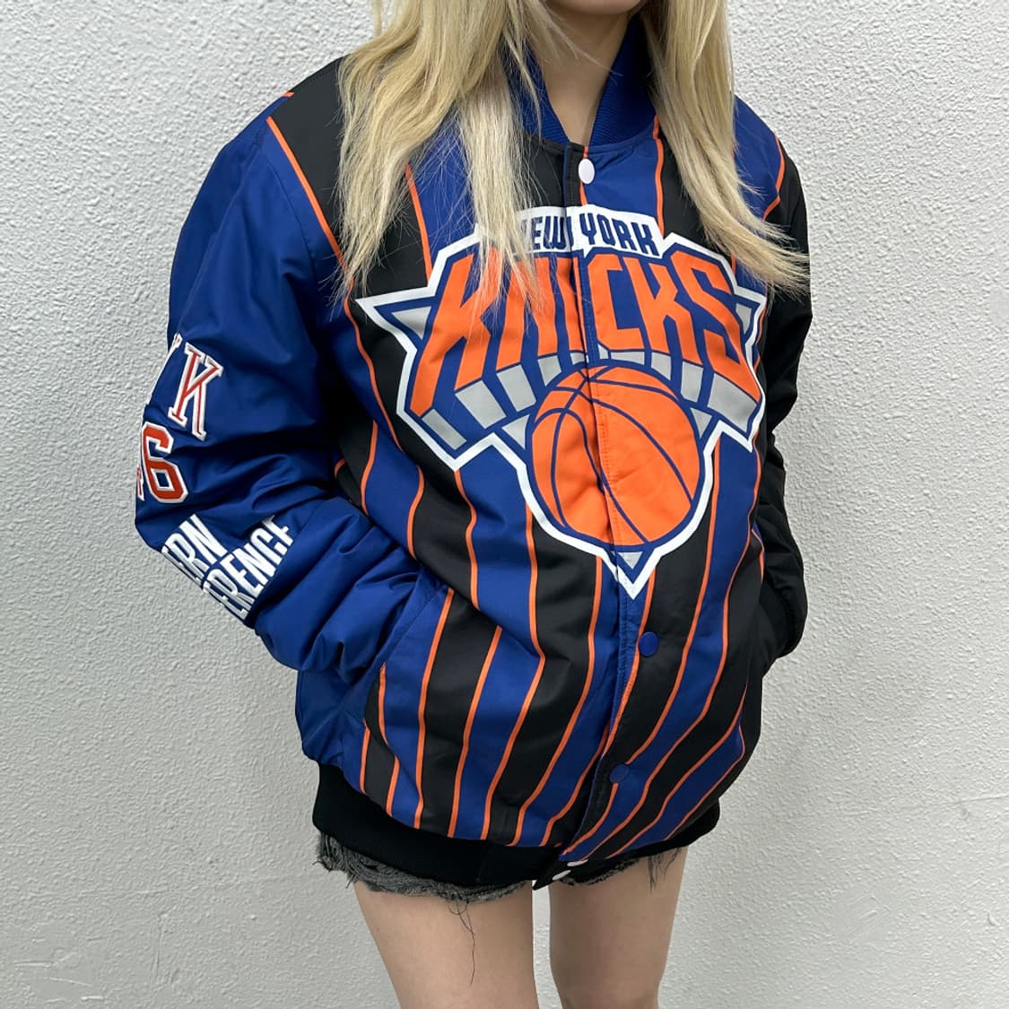 NBA 00's G3 스포츠 뉴욕 닉스 빅로고 윈터 바시티 상품이미지2
