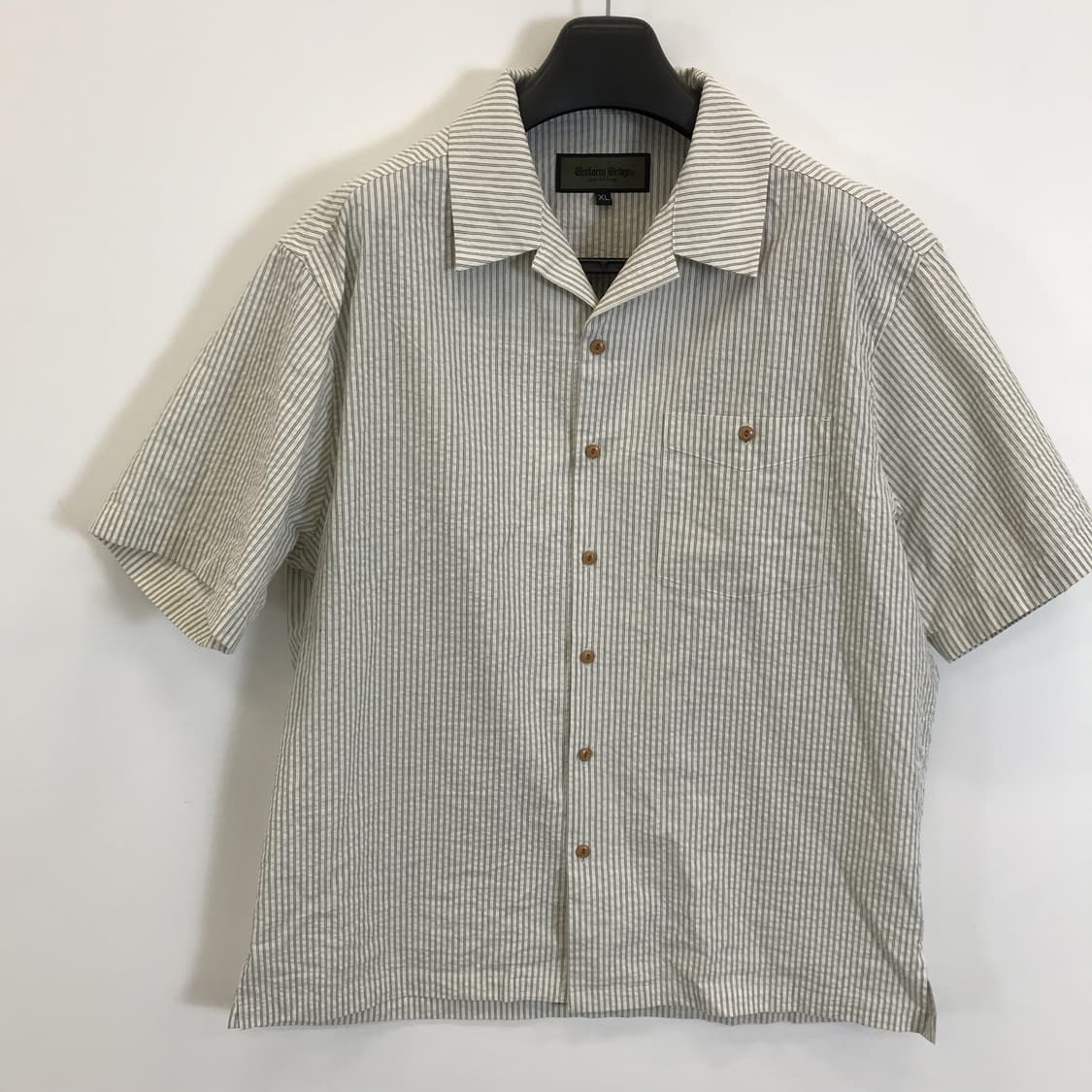 유니폼브릿지 오픈카라 시어서커 셔츠 [XL] 상품이미지1