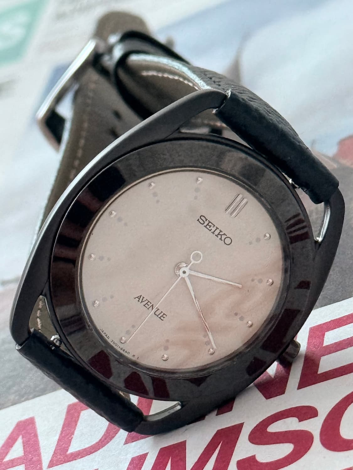 Seiko 세이코 쿼츠 에비뉴 1993 블랙 상품이미지4