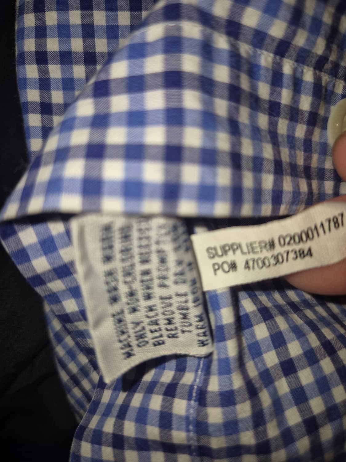 폴로 랄프로렌 체크 블루 셔츠 XL 상품이미지6