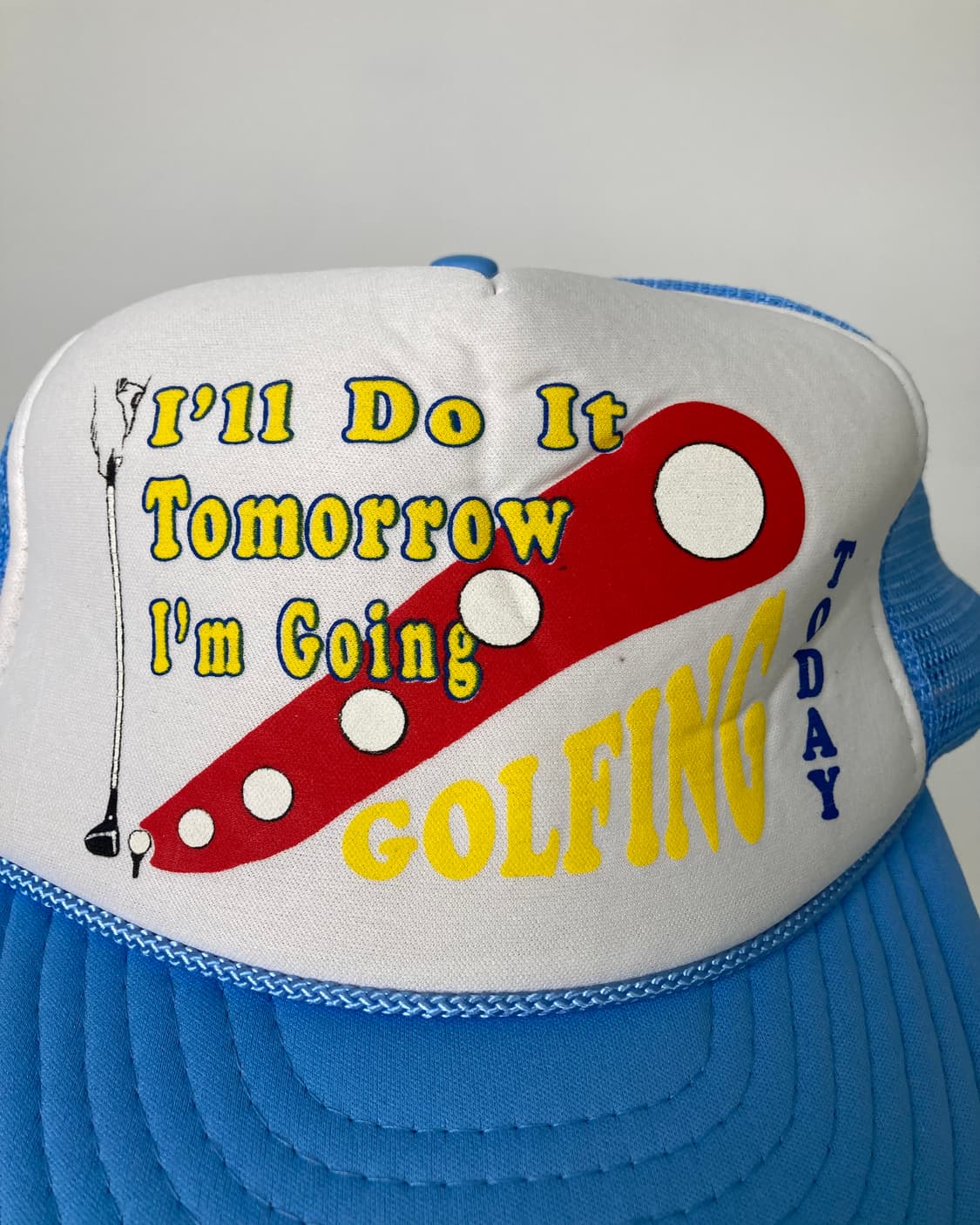 90s Trucker Hat (white/steel blue) 상품이미지2