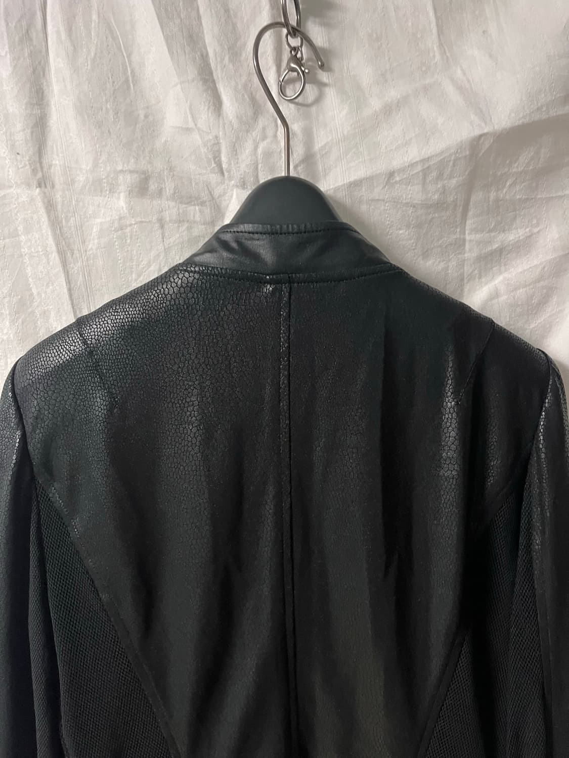 Egoist Python Sheep Leather Mix Jacket 상품이미지6