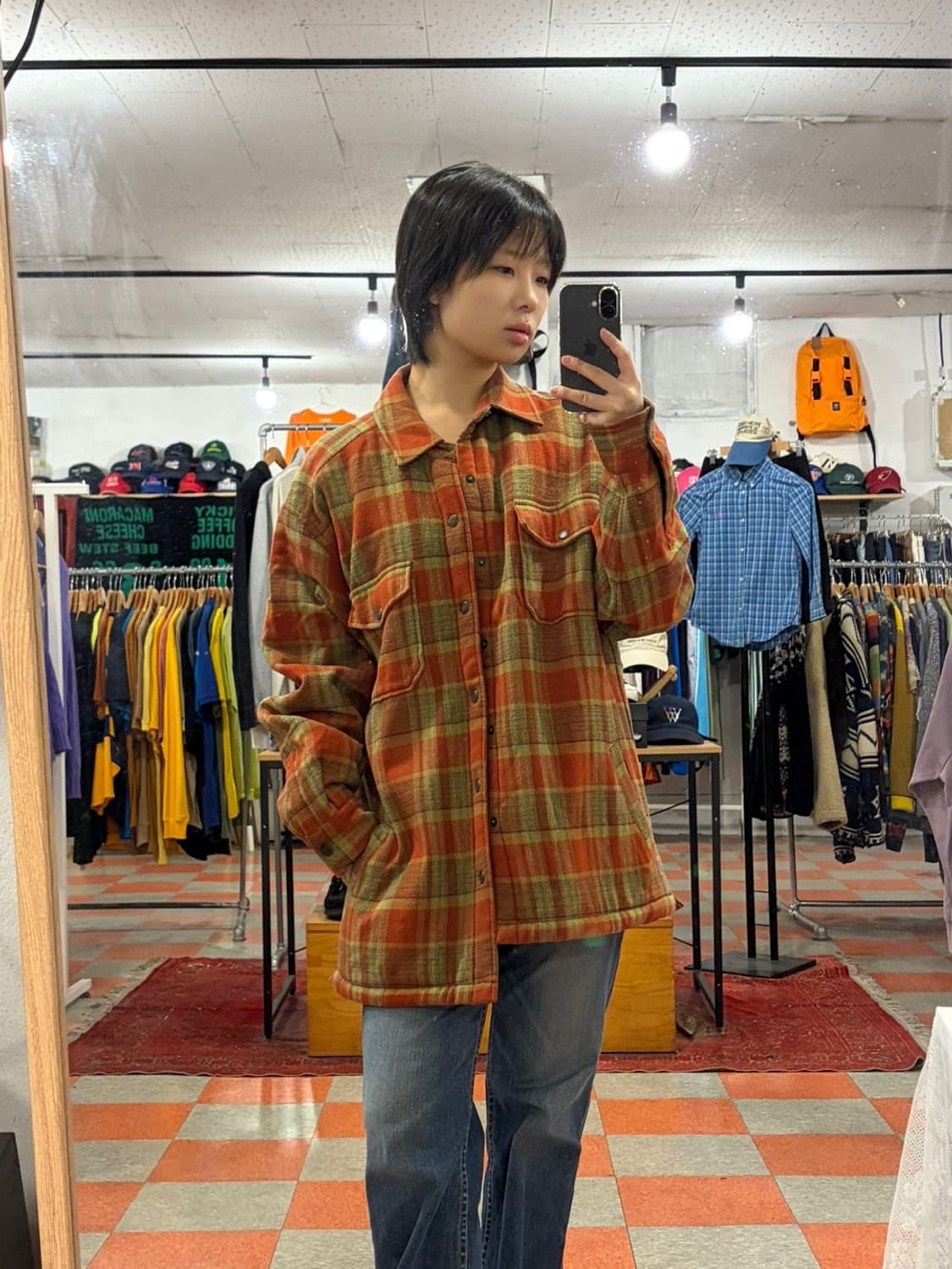 에디바우어 체크양털셔츠 상품이미지1