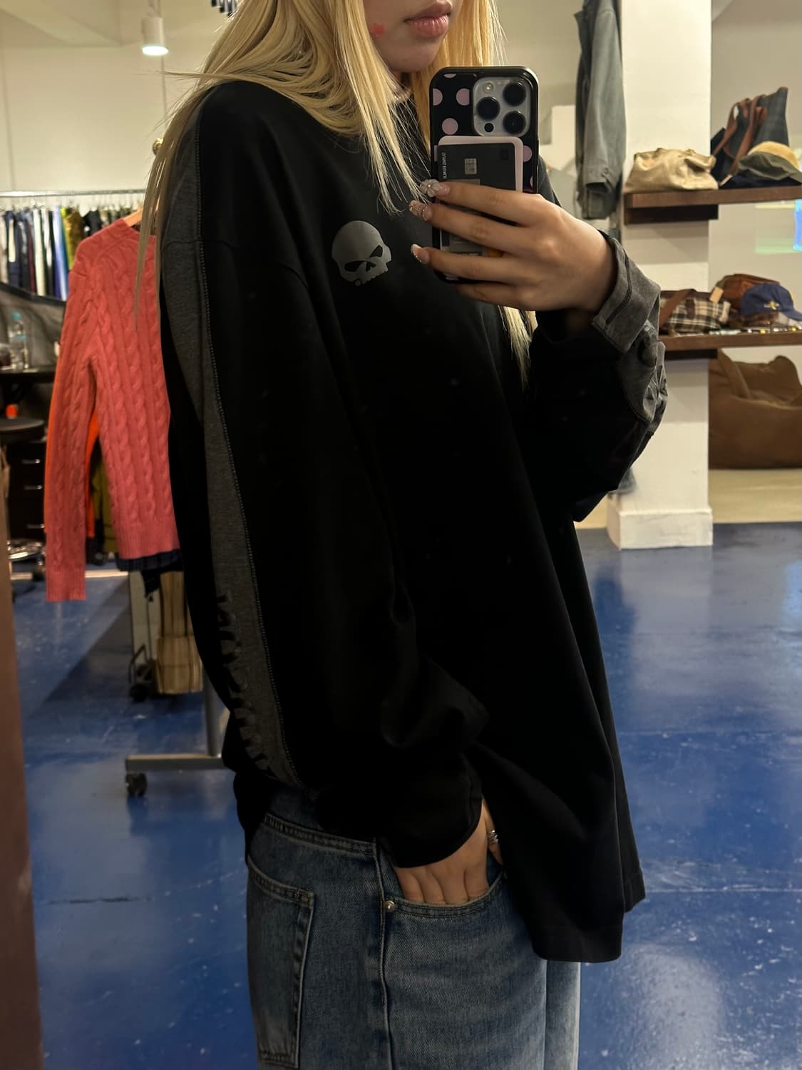 H-D 할리데이비슨 스컬 롱슬리브 상품이미지2