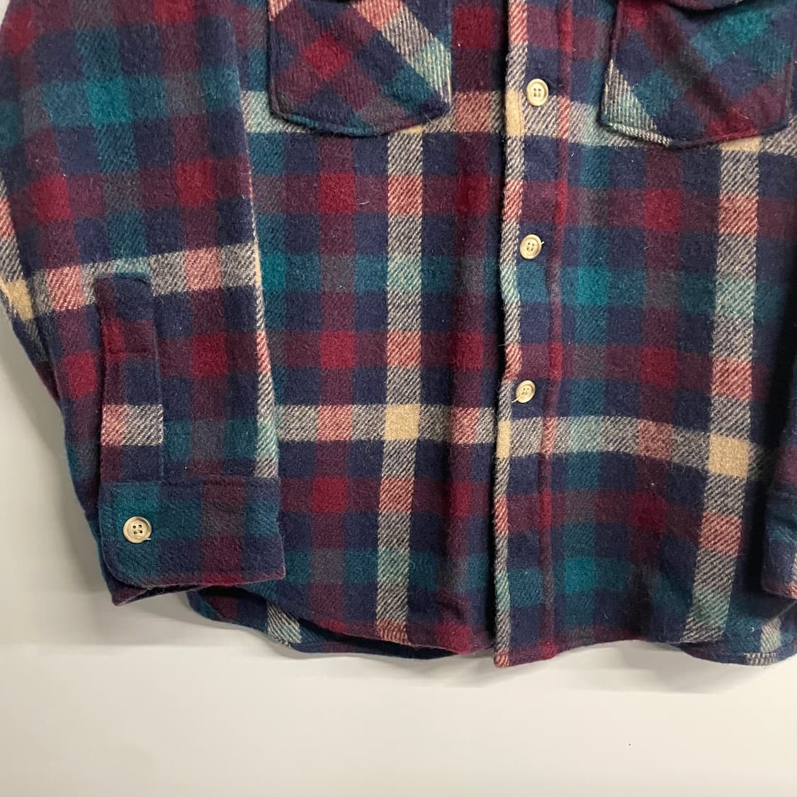 90s 울리치 버팔로 울 체크셔츠 상품이미지4