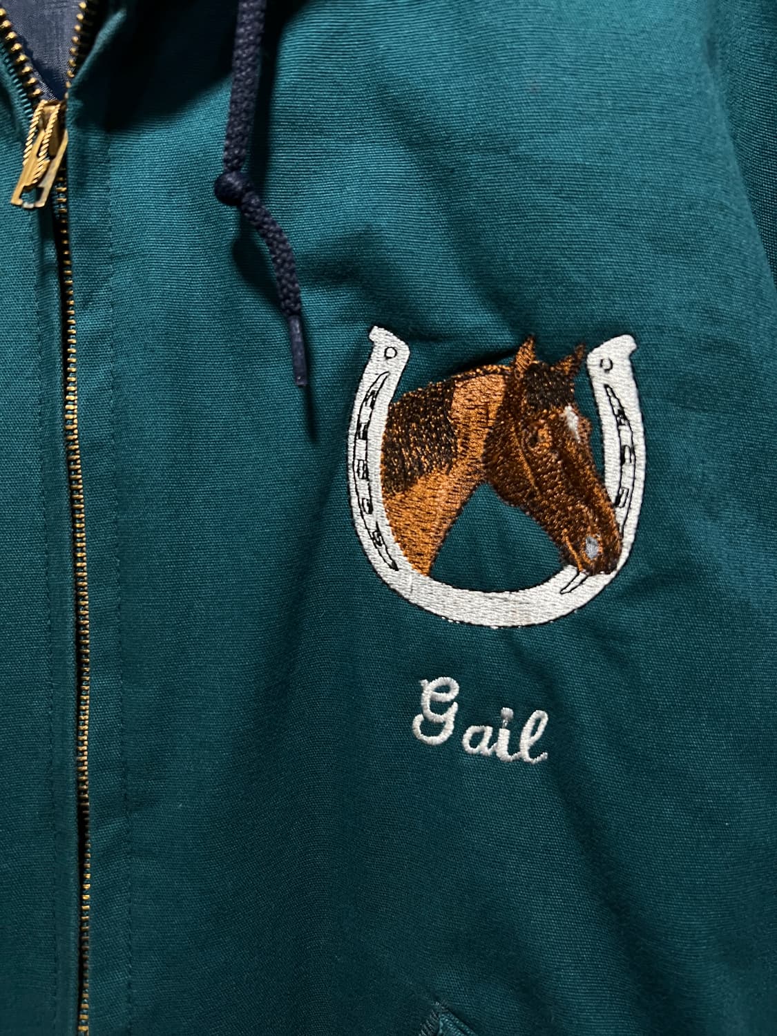 [M]90's Dunbrooke Made in USA 그린 후드 워크자켓 상품이미지3