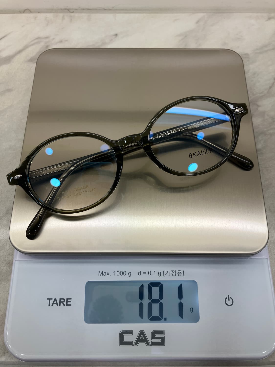 B74 KS 카키 오벌 슬림 뿔테 안경6859 상품이미지8