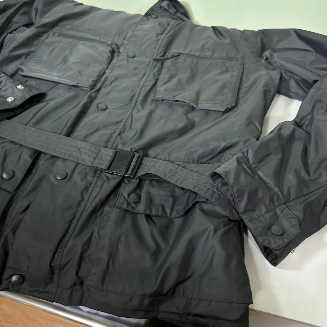 XL ASPESI 메탈그레이 바막 로브 바버자켓 상품이미지3