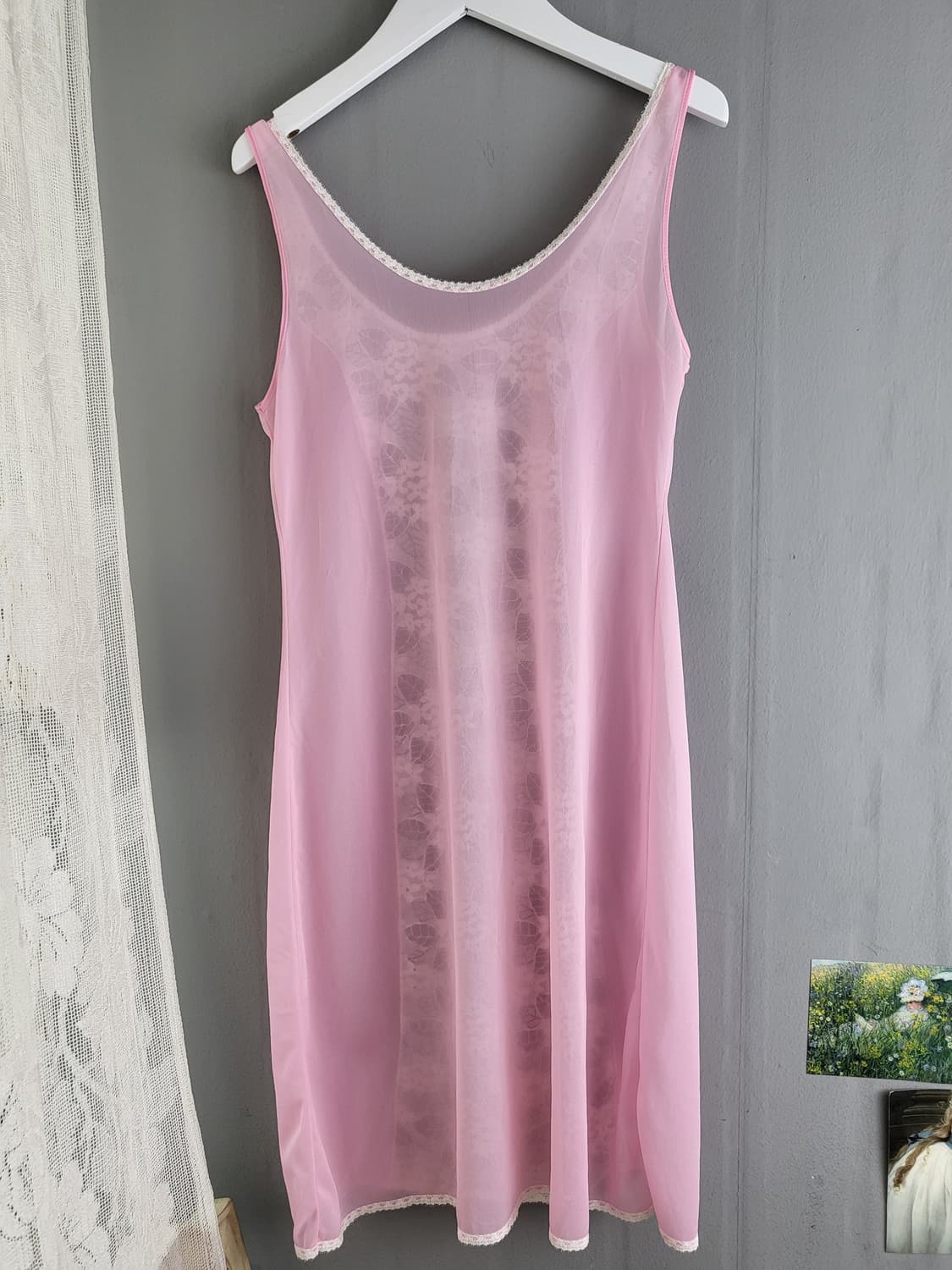 빈티지 더스티 핑크 슬립 원피스 상품이미지3