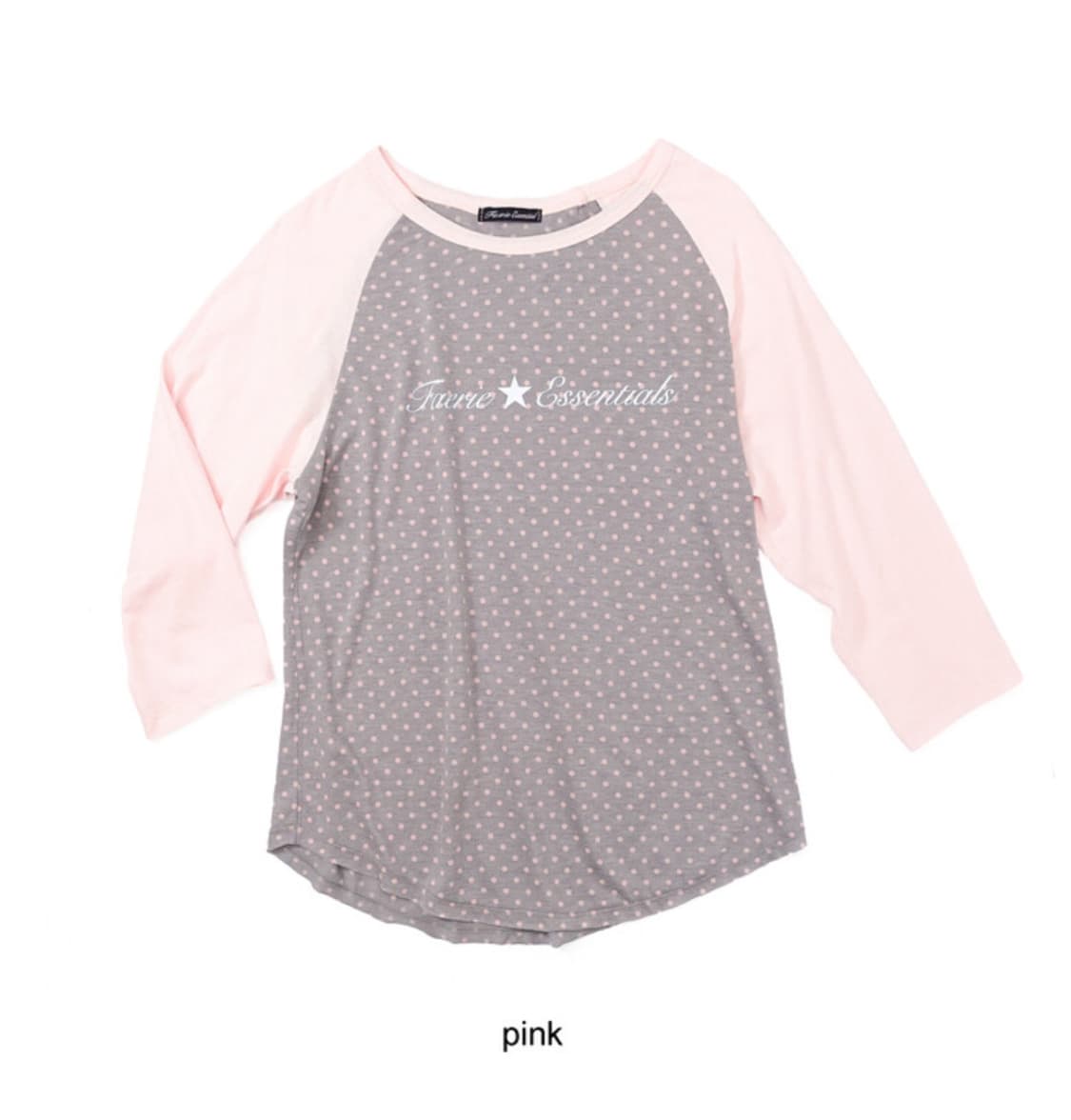 샵페어리 dot raglan sleeve top 핑크 상품이미지1