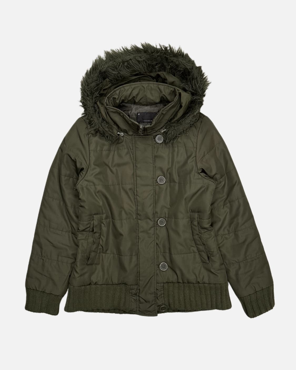 khaki fur hood jumper 상품이미지1