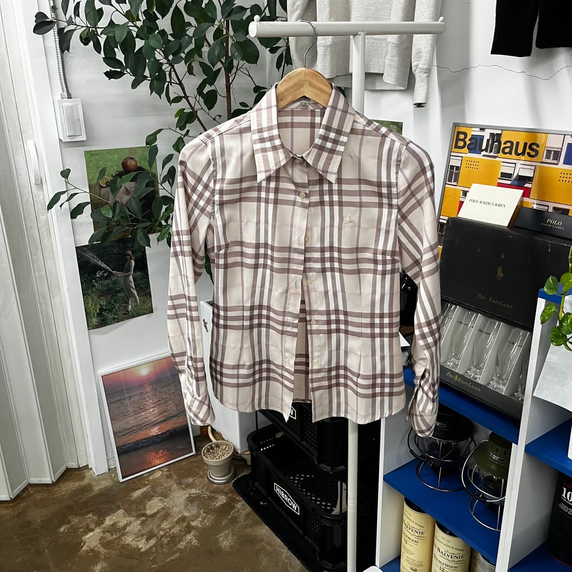 버버리 우먼 노바체크 셔츠 M 상품이미지1